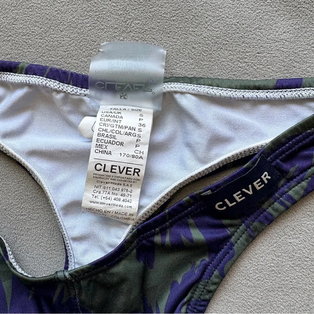Clever Blue/Green Men’s Thong - Picture 7 of 9